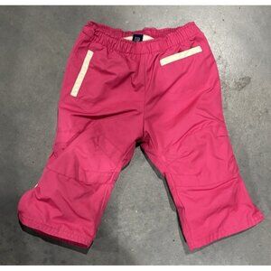BABY GAP Girls size 12-18 mo. Adorable PINK FLEECE LINED SNOW Pants